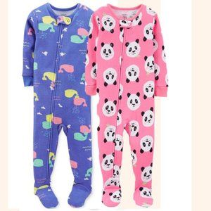 Bundle of 2 sleepers Panda and Whale patterns